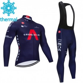 Tenue Maillot M/L + Collant à Bretelles 2021 Ineos Grenadiers Hiver Thermal Fleece N003